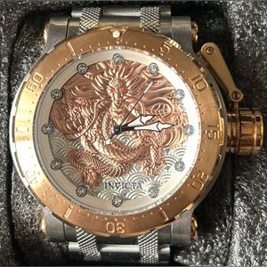Invicta Coalition Forces bracelet chronograph with dragon face watch